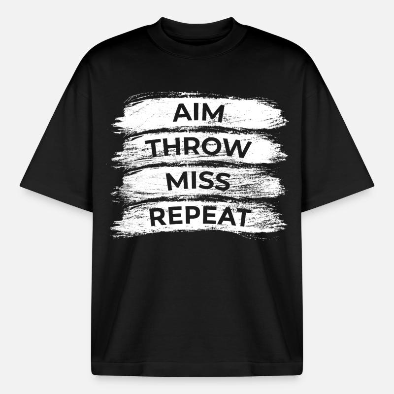 Techniques de fléchettes - T-shirt unisexe épais coupe boxy Stanley/Stella - noir