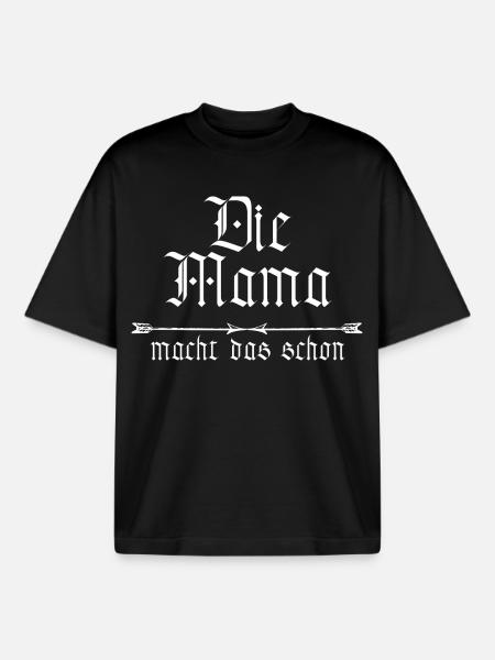 Maman le fait déjà - T-shirt unisexe boxy épais biologique Stanley/Stella - noir