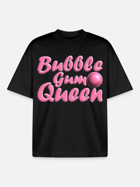 Bubblegum Queen pink - Boxy Heavyweight Unisex Organic T-Shirt by Stanley/Stella - black