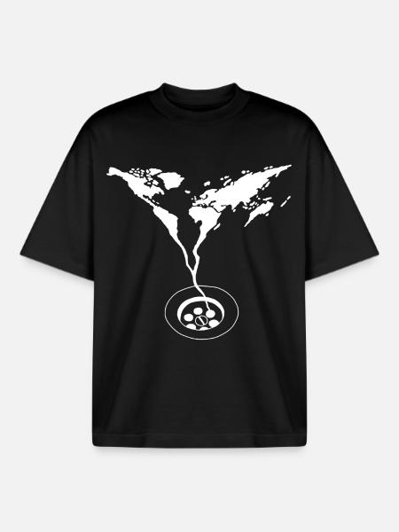 Evakuierung der Welt - Boxy Heavyweight Unisex Organic T-Shirt von Stanley/Stella - Schwarz