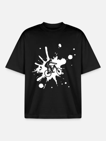VTT Descente - T-shirt unisexe boxy épais biologique Stanley/Stella - noir