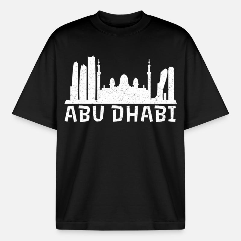 Abu Dhabi Skyline Vibes - Boxy Heavyweight Unisex Organic T-Shirt von Stanley/Stella - Schwarz
