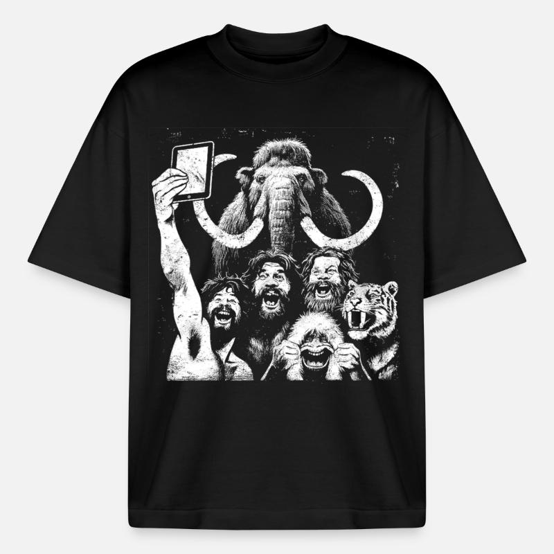 Savage Lion Pride Digitale Kunst - Boxy Heavyweight Unisex Organic T-Shirt von Stanley/Stella - Schwarz