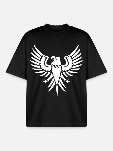 Vol de la liberté - T-shirt unisexe boxy épais biologique Stanley/Stella - noir