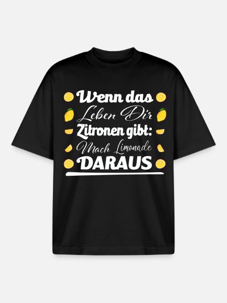 Zitronen und Limonade - Boxy Heavyweight Unisex Organic T-Shirt von Stanley/Stella - Schwarz