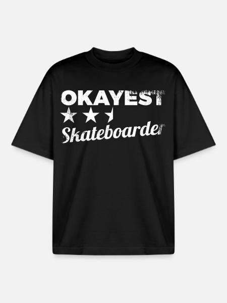 Average skateboarder - Boxy Heavyweight Unisex Organic T-Shirt by Stanley/Stella - black