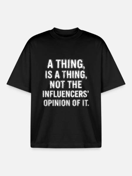 Inspirational Quote Typography Design - Boxy Heavyweight Unisex Organic T-Shirt by Stanley/Stella - black