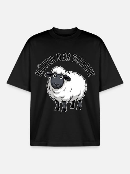 Keeper of the Sheep - Boxy Heavyweight Unisex Organic T-Shirt by Stanley/Stella - black