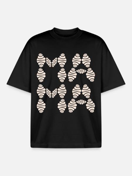 FRANZBRÖTCHEN HAMBURG MAMA - Boxy Heavyweight Unisex Organic T-Shirt von Stanley/Stella - Schwarz
