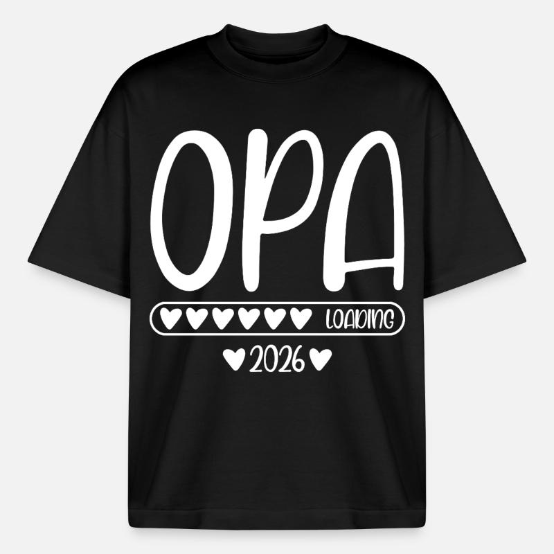 Opa 2026 loading - Boxy Heavyweight Unisex Organic T-Shirt von Stanley/Stella - Schwarz