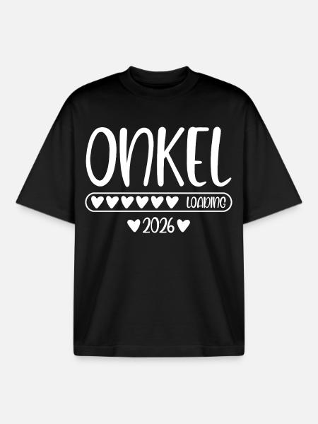 Onkel 2026 loading - Boxy Heavyweight Unisex Organic T-Shirt von Stanley/Stella - Schwarz