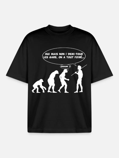 Evolution error (white) - Boxy Heavyweight Unisex Organic T-Shirt by Stanley/Stella - black