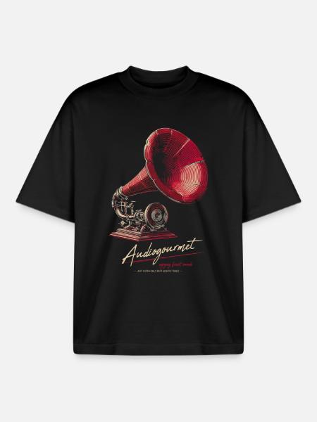 Audiogourmet - Boxy Heavyweight Unisex Organic T-Shirt von Stanley/Stella - Schwarz