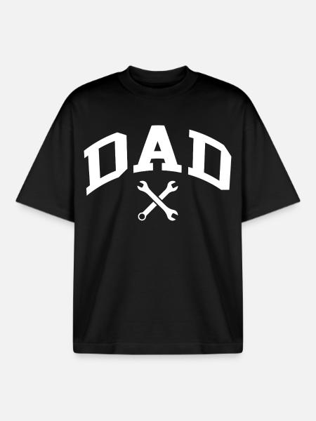 Dad - Boxy Heavyweight Unisex Organic T-Shirt by Stanley/Stella - black