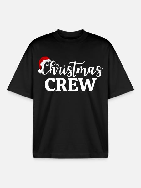 CHRISTMAS CREW - Boxy Heavyweight Unisex Organic T-Shirt by Stanley/Stella - black