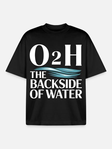 Funny Water O2H Comedy Water Vibes - T-shirt unisexe boxy épais biologique Stanley/Stella - noir