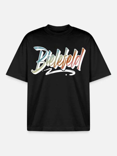 Bielefeld - Boxy Heavyweight Unisex Organic T-Shirt by Stanley/Stella - black