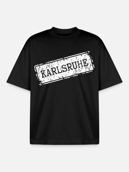 Karlsruhe - T-shirt unisexe boxy épais biologique Stanley/Stella - noir