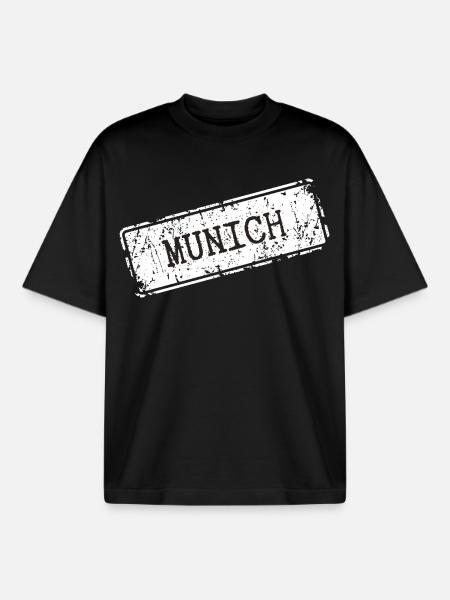 Munich - Boxy Heavyweight Unisex Organic T-Shirt by Stanley/Stella - black