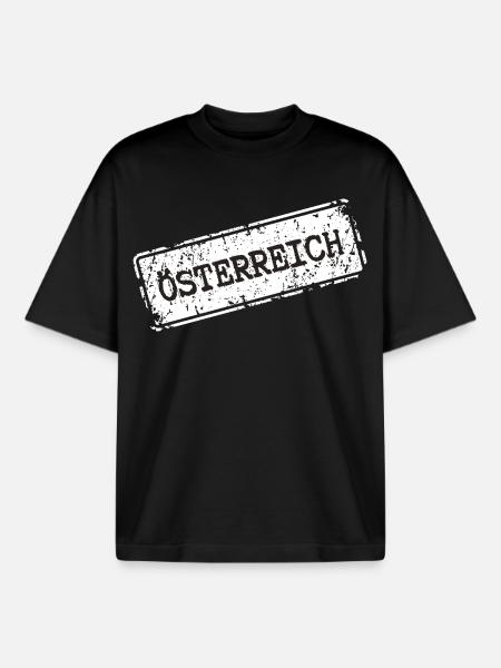 Austria - Boxy Heavyweight Unisex Organic T-Shirt by Stanley/Stella - black