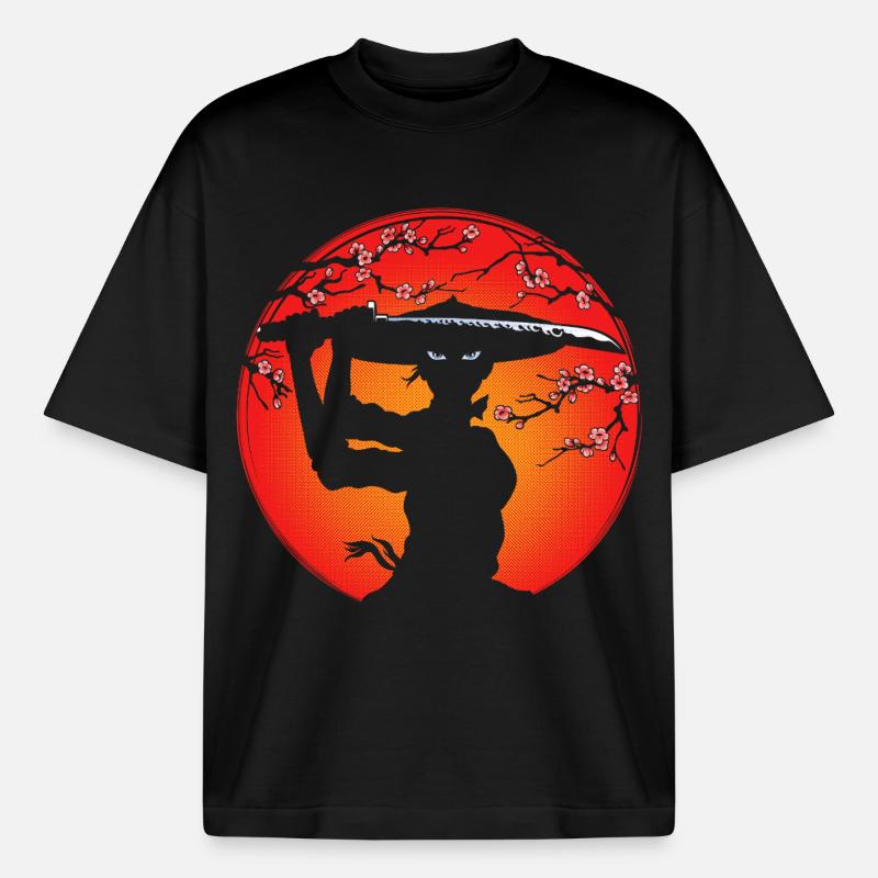 Ragazza samurai - Stanley/Stella Heavyweight Boxy T-shirt unisex - nero