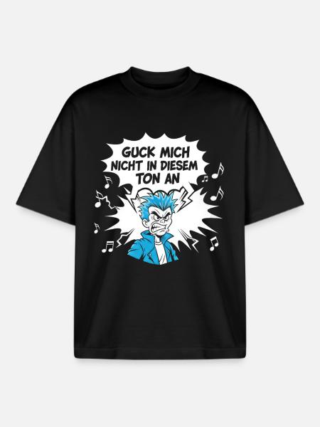 Funny punk design with keyword - Boxy Heavyweight Unisex Organic T-Shirt by Stanley/Stella - black