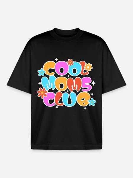 Cool Moms Club - Boxy Heavyweight Unisex Organic T-Shirt von Stanley/Stella - Schwarz