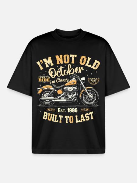 Birthday October 1996 Anniversary October 1996 - Boxy Heavyweight Unisex Organic T-Shirt by Stanley/Stella - black