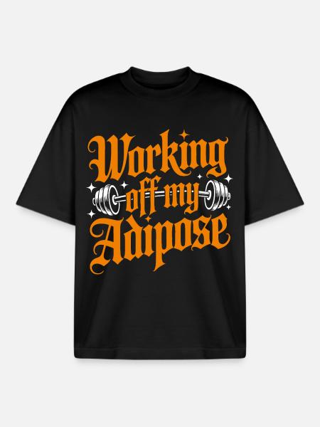 Workout Motiv mit Hantel - Boxy Heavyweight Unisex Organic T-Shirt von Stanley/Stella - Schwarz
