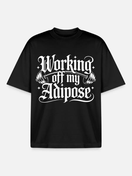 Workout Design mit Hantel - Boxy Heavyweight Unisex Organic T-Shirt von Stanley/Stella - Schwarz