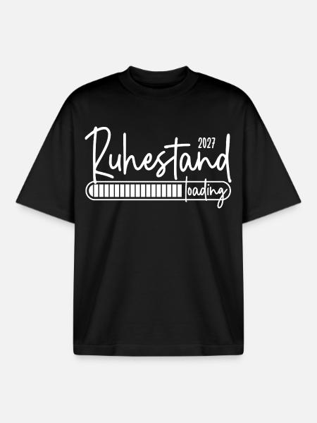 Retirement 2027 loading - Boxy Heavyweight Unisex Organic T-Shirt by Stanley/Stella - black