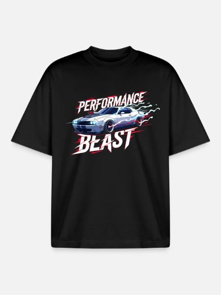Muscle Car Performance Design - Boxy Heavyweight Unisex Organic T-Shirt by Stanley/Stella - black