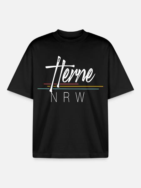 Herne - T-shirt unisexe boxy épais biologique Stanley/Stella - noir