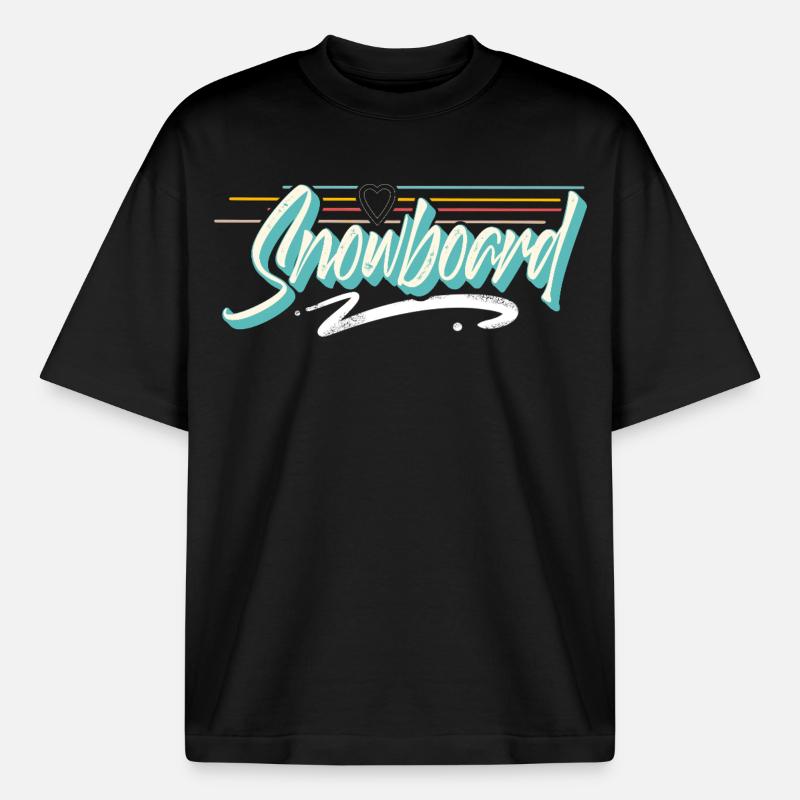 Snowboard - Boxy Heavyweight Unisex Organic T-Shirt von Stanley/Stella - Schwarz