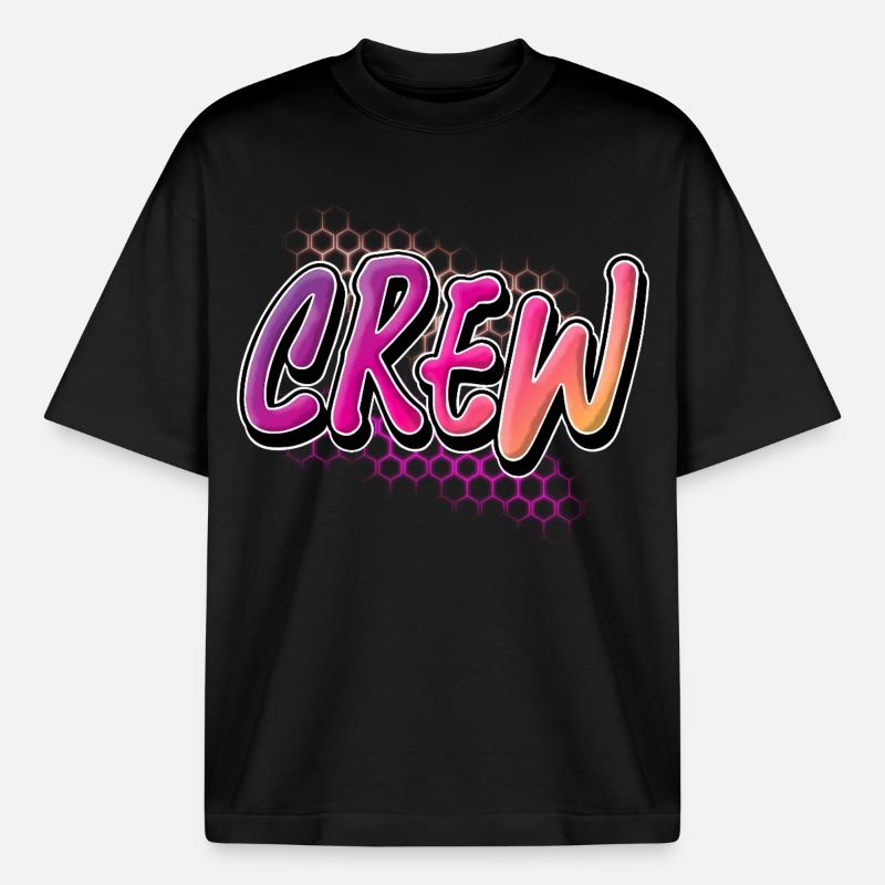 Crew - Boxy Heavyweight Unisex Organic T-Shirt von Stanley/Stella - Schwarz