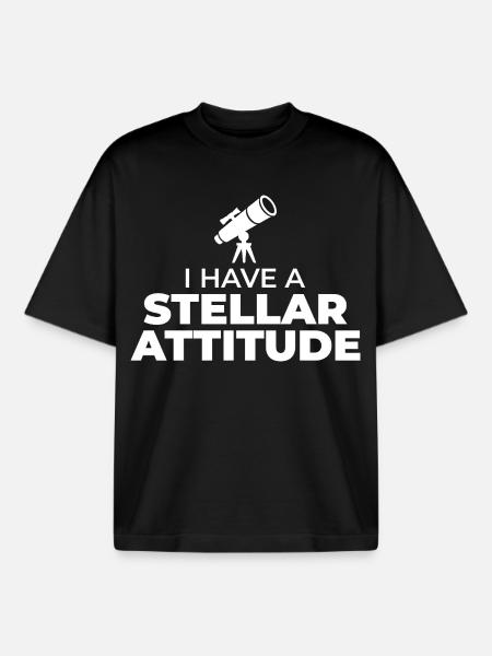 Astronomy Space Science - Boxy Heavyweight Unisex Organic T-Shirt by Stanley/Stella - black