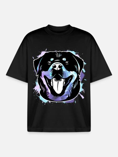Rottweiler - Boxy Heavyweight Unisex Organic T-Shirt by Stanley/Stella - black