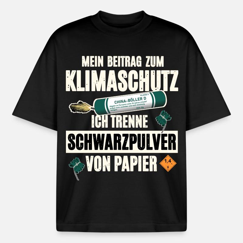 Pyrotechnicien Pyro - T-shirt unisexe épais coupe boxy Stanley/Stella - noir