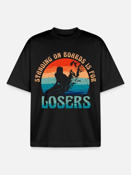 Bodyboarding Bodyboarder - Boxy Heavyweight Unisex Organic T-Shirt by Stanley/Stella - black