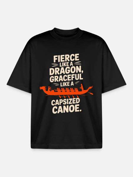 Synchronized Paddling Crew  - Boxy Heavyweight Unisex Organic T-Shirt by Stanley/Stella - black