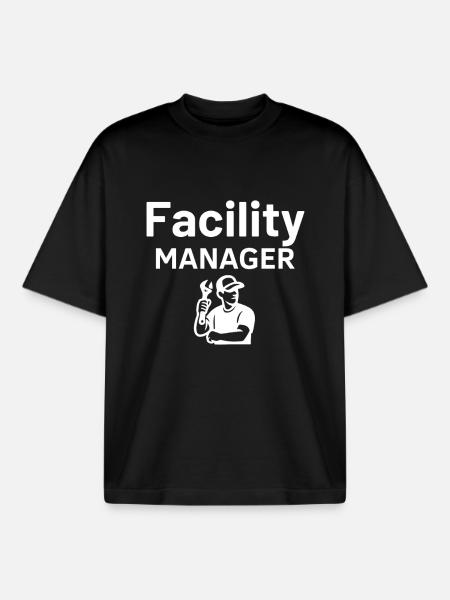 Facility Manager - Boxy Heavyweight Unisex Organic T-Shirt by Stanley/Stella - black
