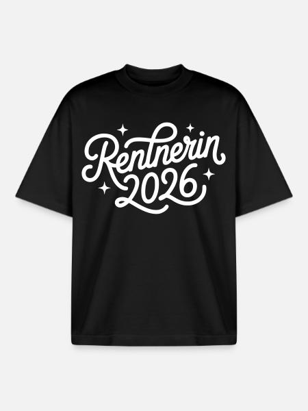 Pensioner 2026 - Boxy Heavyweight Unisex Organic T-Shirt by Stanley/Stella - black