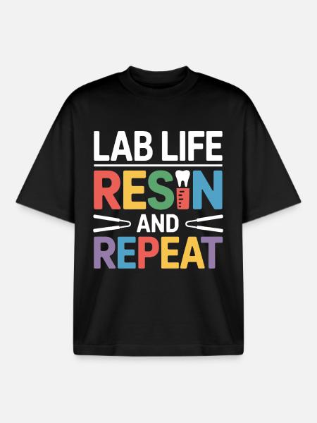 Dental Lab Technician Work Art - Boxy Heavyweight Unisex Organic T-Shirt by Stanley/Stella - black