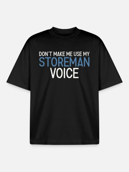 Storeman Voice - Boxy Heavyweight Unisex Organic T-Shirt von Stanley/Stella - Schwarz