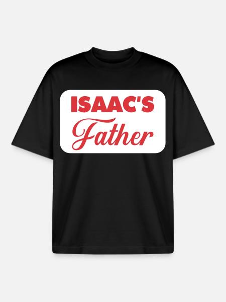 Conception de célébration du père d’Isaac - T-shirt unisexe boxy épais biologique Stanley/Stella - noir