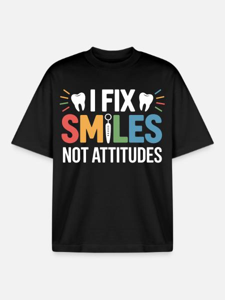 Dental Bridge Craftsmanship Design  - Boxy Heavyweight Unisex Organic T-Shirt by Stanley/Stella - black
