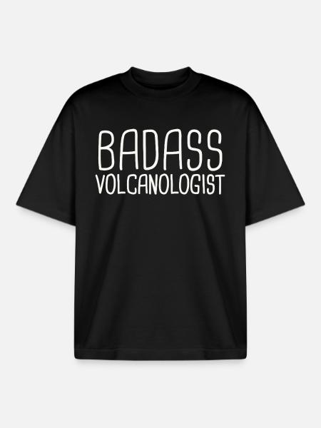 Volcanologist Badass Volcanology - Boxy Heavyweight Unisex Organic T-Shirt von Stanley/Stella - Schwarz