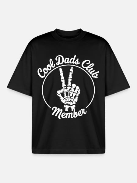 Cool Dad Skeleton Hand Design - Boxy Heavyweight Unisex Organic T-Shirt von Stanley/Stella - Schwarz
