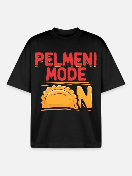 Pelmeni Mode On Pelmenis - Boxy Heavyweight Unisex Organic T-Shirt by Stanley/Stella - black