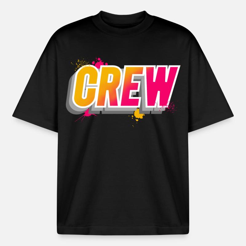 crew - Heavyweight Boxy Unisex T-Shirt by Stanley/Stella - black